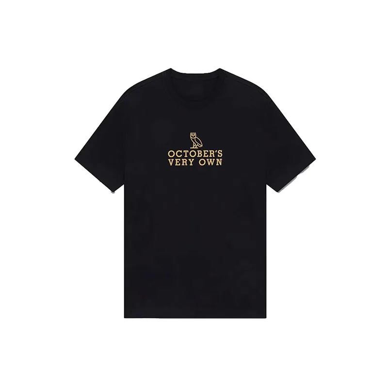 Classic Luxury Men's Pure Cotton Clothing OVO Personalized Graphic Letter Printing Street Fashion Y2K Short-sleeved Top