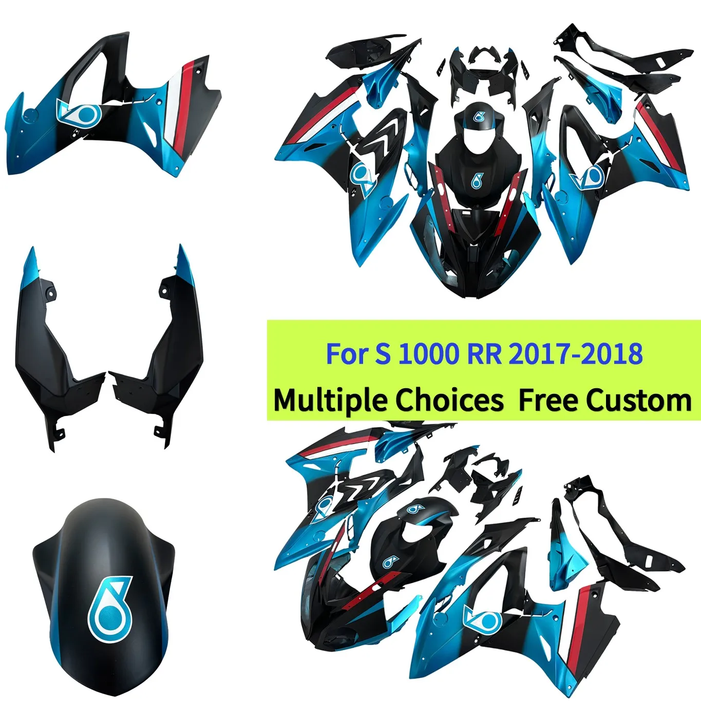 

ABS Plastic Fairing kit For BMW S1000RR 2017-2018 S 1000 RR Complete Body Panel | Turquoise Black Petronas