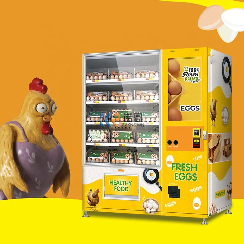 Easy Opearion Milk Bread and Eggs Vending Machine Fresh Egg Vending Machine with Lift