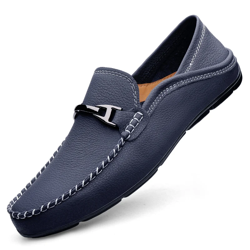 Mens Slip On Loafers Genuine Leather Driving Moccasins Fashion Casual Shoes Flats High Quality Sales Promotion