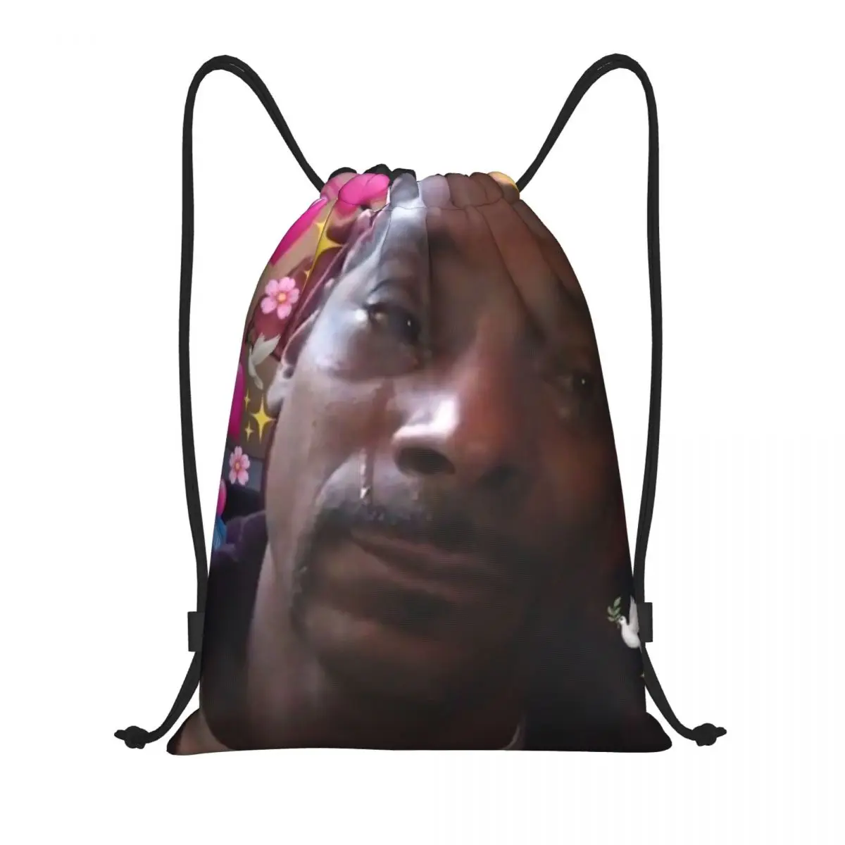 Custom Funny Snoop Dogg Meme Drawstring Bag Women Men Lightweight Sports Gym Storage Backpack