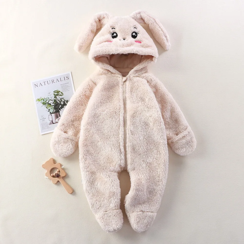 

Cute Autumn Winter Baby Jumpsuits Nightgown Warm Sleepwear Hooded Newborn Romper for Girls Boys Toddler Outfit