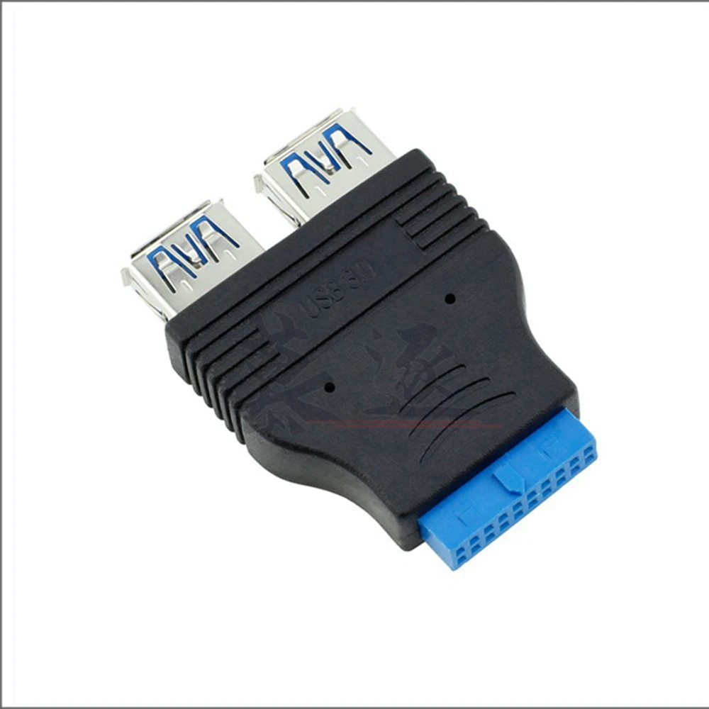 Nova placa-mãe 2 portas usb 3.0 a fêmea para 20 pinos cabeçalho adaptador fêmea conector