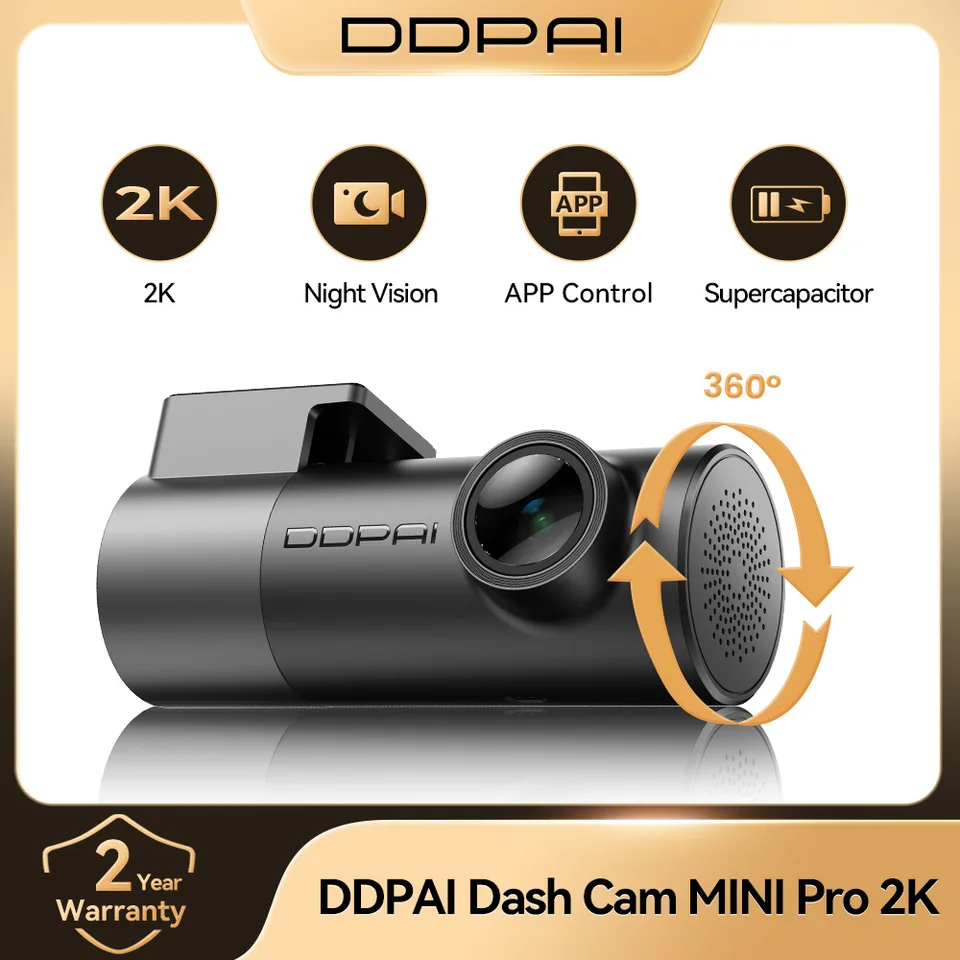 디디파이 미니 프로 2K 1440P 블랙박스 WiFi DVR 121 ° 야간 시야 스마트 음성 제어 지원 24시간 주차 모니터링