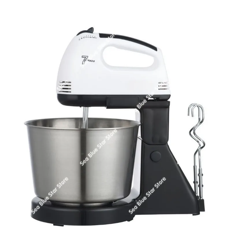 Electric household egg beater with stainless steel bucket egg beater cream baking cake mixer