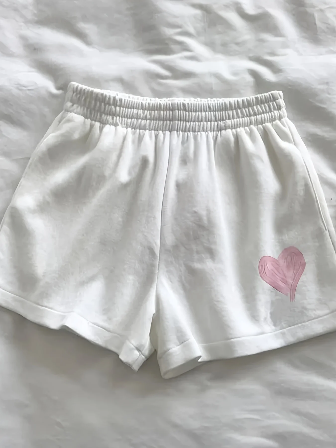 Shorts Sexy de Verão para Mulheres, Ajuste Slim, Estampa de Coração, Moda para Escritório e Esportes ao Ar Livre