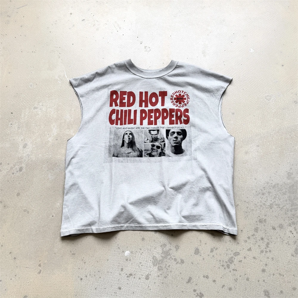 Camiseta Saint RHCP con mangas cortas para hombre y mujer, camisetas de alta calidad