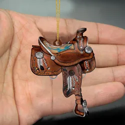 Fashion Personalized Saddle Acrylic Pendant For Horses Lovers Western Cowboys  Hip Hop Pendant Decoration Luxury Detailed Pendan