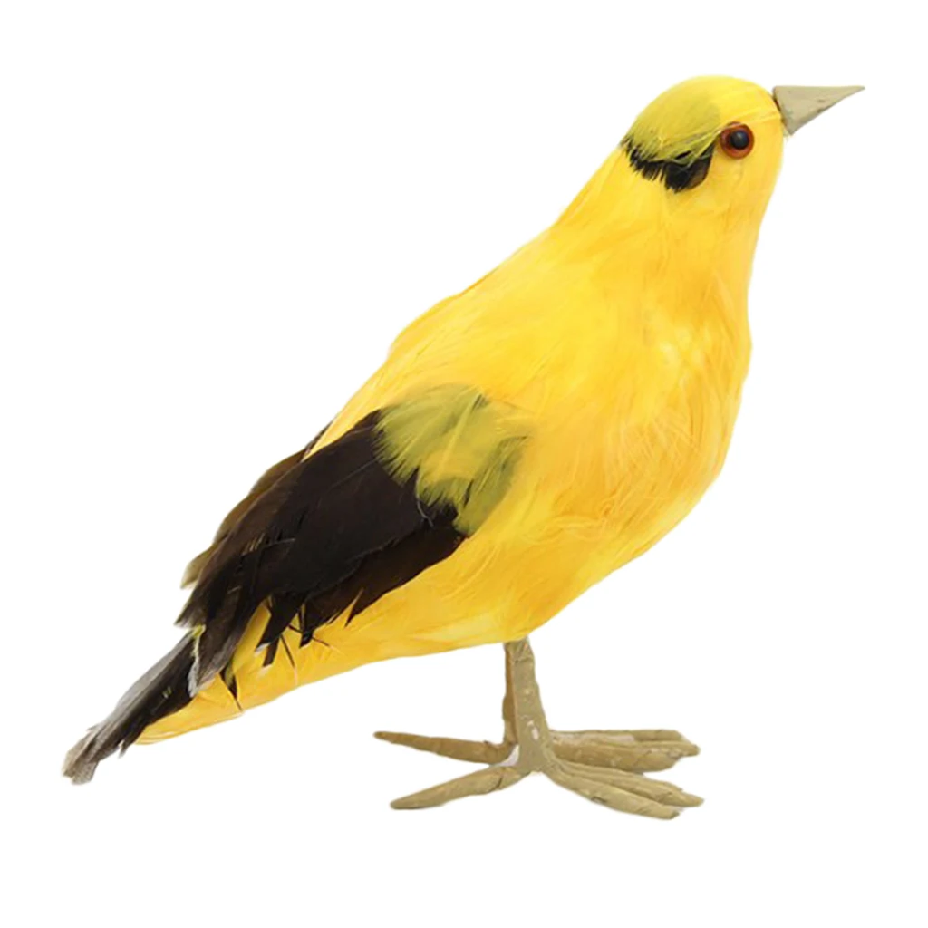 Artificial Birds Ornament Lifelike Feathered Bird Decoration for Home Garden Party Table Centerpiece