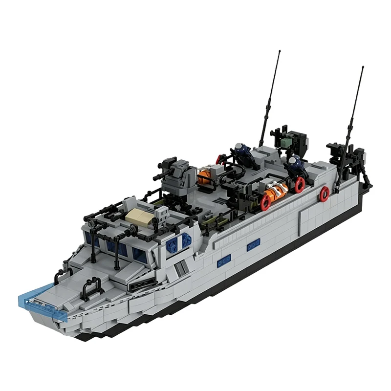 BK16 Light Landing Craft Model MOC Building Bricks War Equipment Modular Technology Gifts Holiday Assemble Children Toys Suit