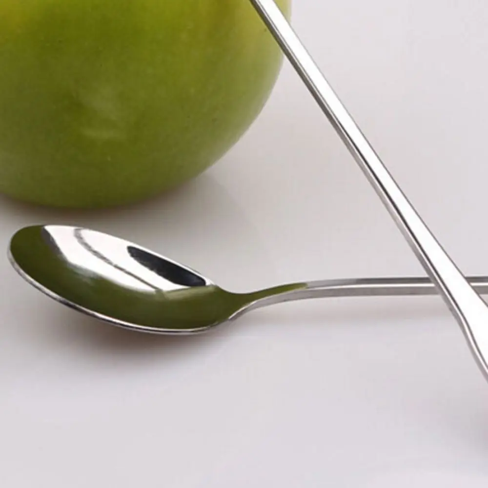 Dinner Picnic Accessories Soup Long Spoon Steel Coffee Stainless Tea Teaspoon Spoons