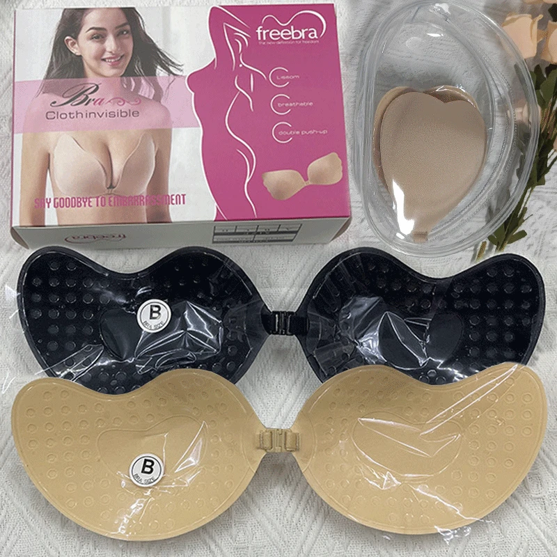 Invisible Strapless Adhesive Stick Bra Strapless Push Up Bras Women Sexy Backless Lingerie Seamless Silicone Bralette Underwear