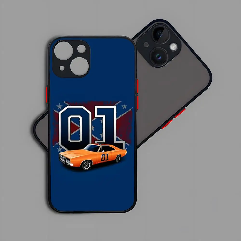 The General Lee Dukes Of Hazzard 01 Phone Case Matte Transparent Back For iPhone 15 14 13 12 11 Pro Max X XR XSMax 7 8 Plus Cover