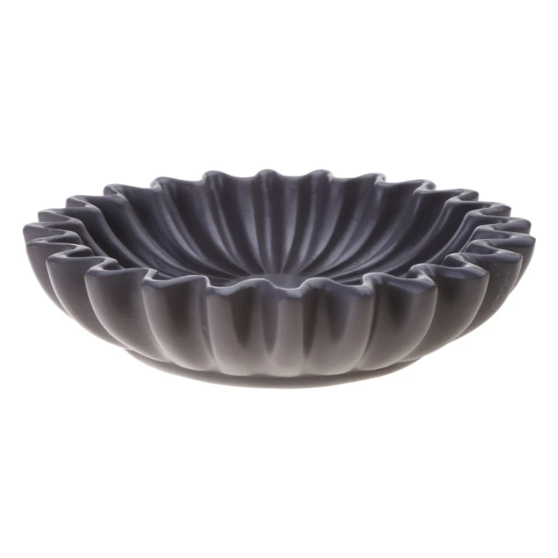 Black/White Decorative Tray Muti-Functional and Fashionable Scalloped Fruit Bowl