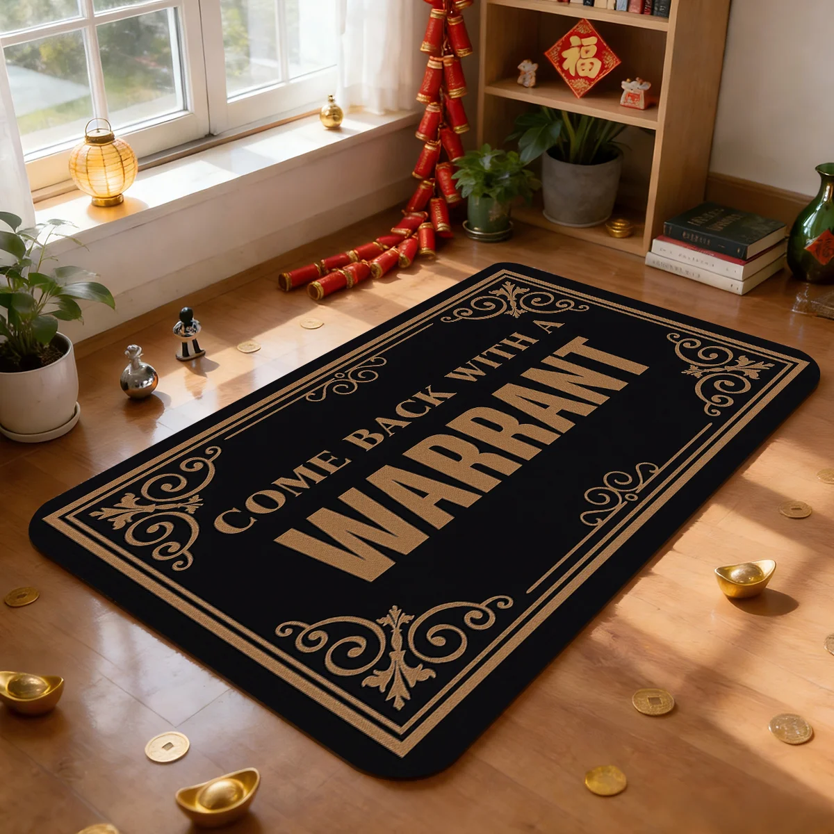 Large Home Sweet Home Doormat Wooden Texture Entrance Mat Non-Slip Floor Rug for Living Room Bedroom Kitchen Hallway