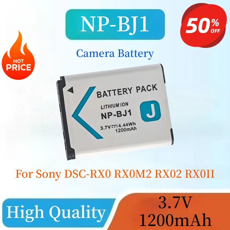 

100% New Camera Battery NP-BJ1 3.7V 1200mAh For Sony DSC-RX0 RX0M2 RX02 RX0II High Quality Rechargeable Battery