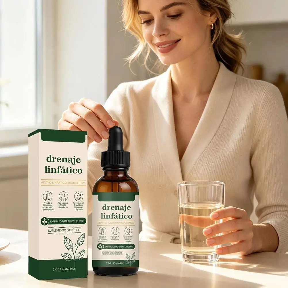 Natural Herbal Serum Blends Lymphoria Lymphatic Drainage Drops Herbal Blend Lymph System Bloat Relief Support Supplement