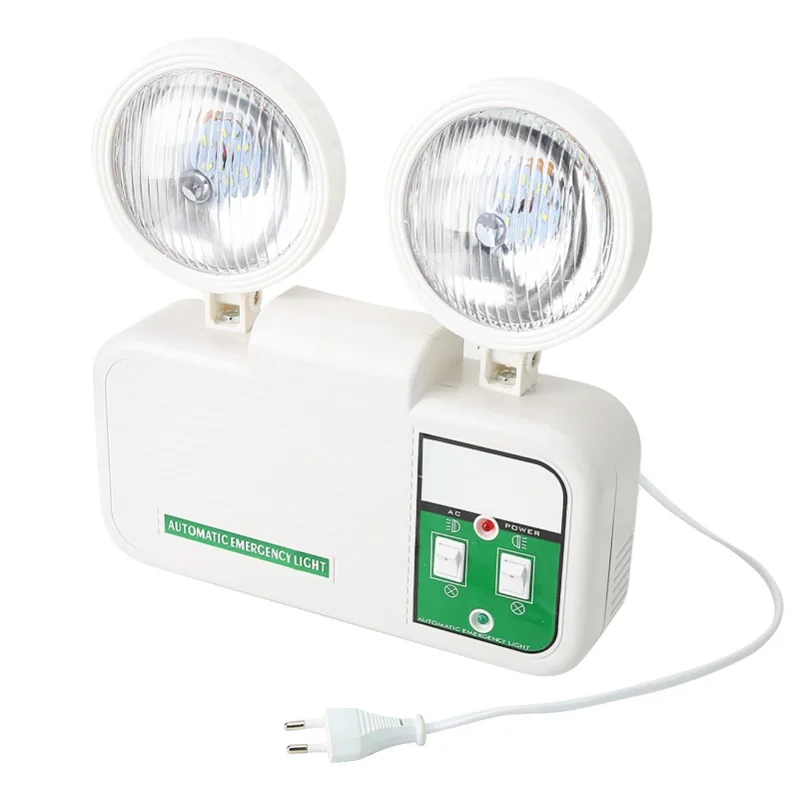 2W Dual Lamp Head Exit 9 LEDs Emergency Light