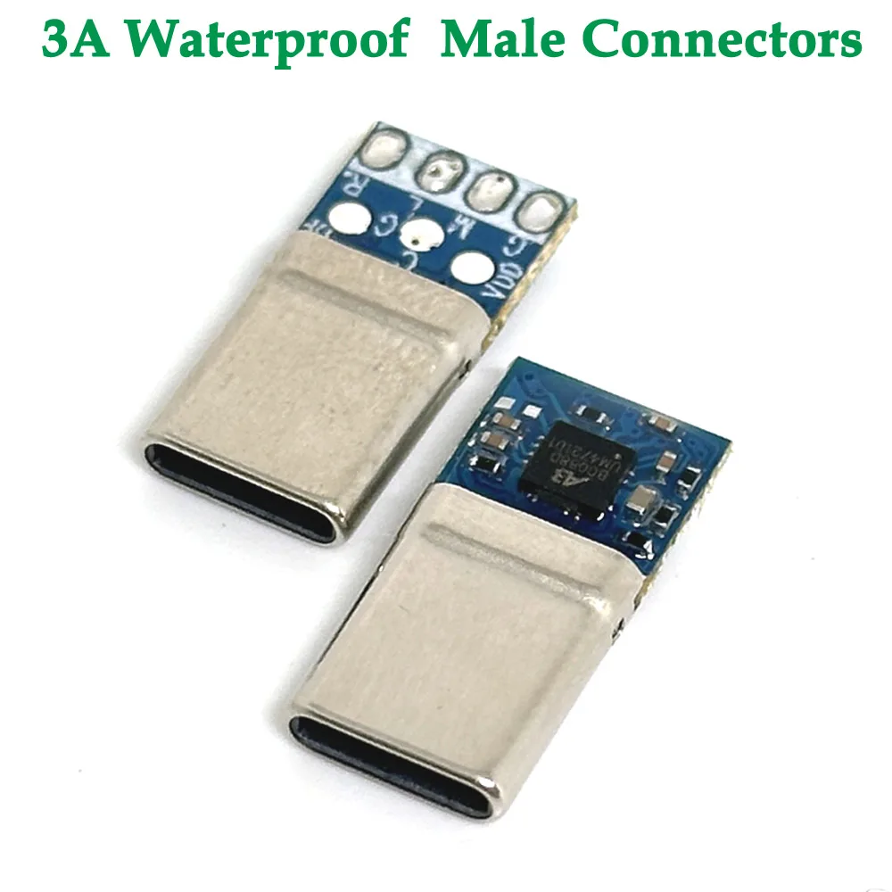 USB 3.1 type c 16P Connectors Jack Tail audio frequency Male Socket Receptacle Adapter welding DIY data cable Support PCB Board