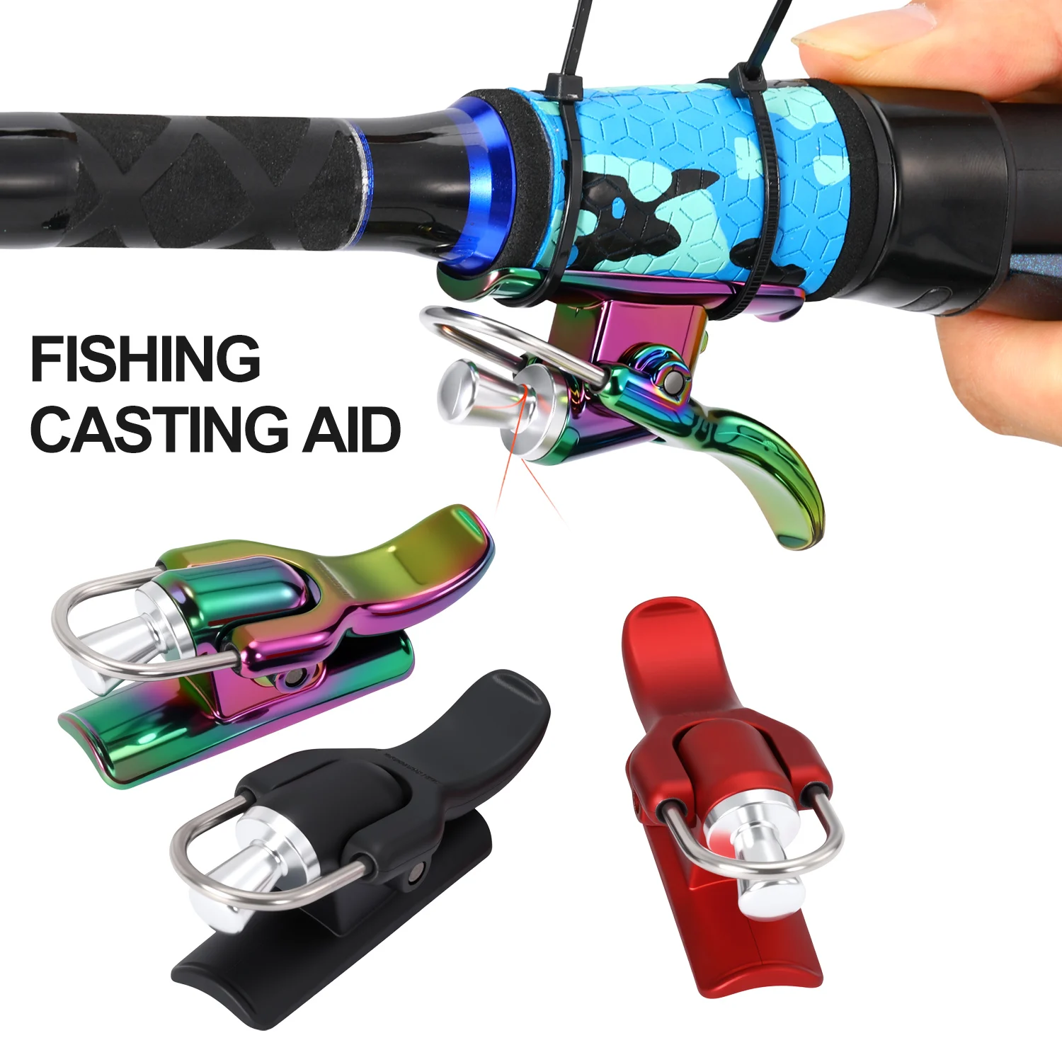 Sougayilang Fishing Finger Guard Alloy Lightweight Casting Finger Saver Durable Fishing Accessory for Sea Freshwater Fishing
