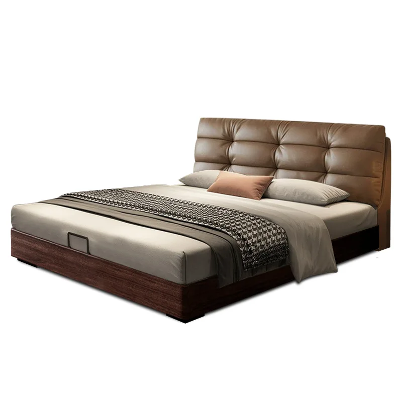 

Medieval style leather bed Master bedroom