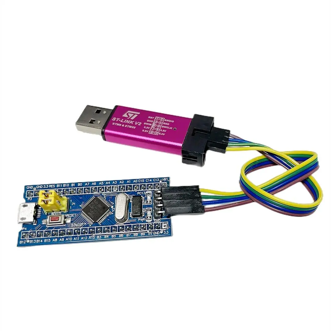 STM32F103C8T6 CH32F103C8T6 ARM STM32 Minimum System Development Board STM32F401 STM32F411 + ST-LINK V2 Download Programmer