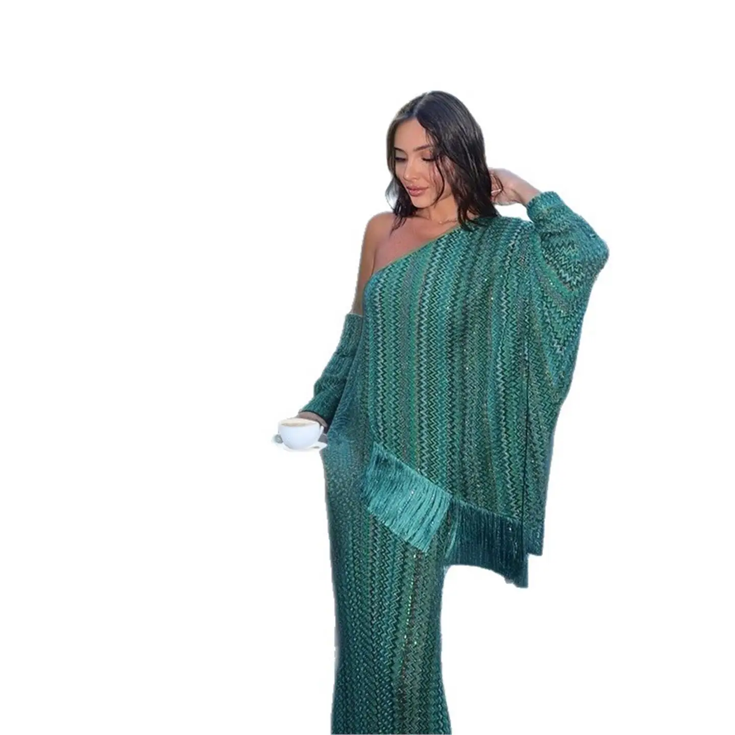 Ele Drukowana Spódnica z Frędzlami Dr Long Letnia Transgraniczna Spódnica Chińska Moda Odzież Damska CiWalk Ele Sle