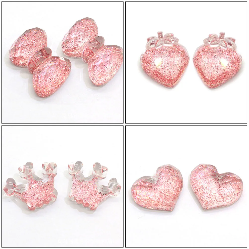 

20pcs Resin Patch Phone Case Decor Child DIY Crafts Supply Hairb Accessories Sticking Material Resin nament Jewelry Making
