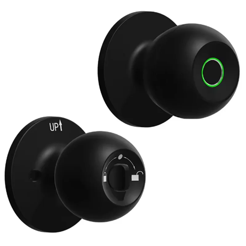 

AA81-Fingerprint Door Knob Smart Door Knob Rechargeable Door Lock With Keys TUYA App Control For Bedrooms Cloakroom