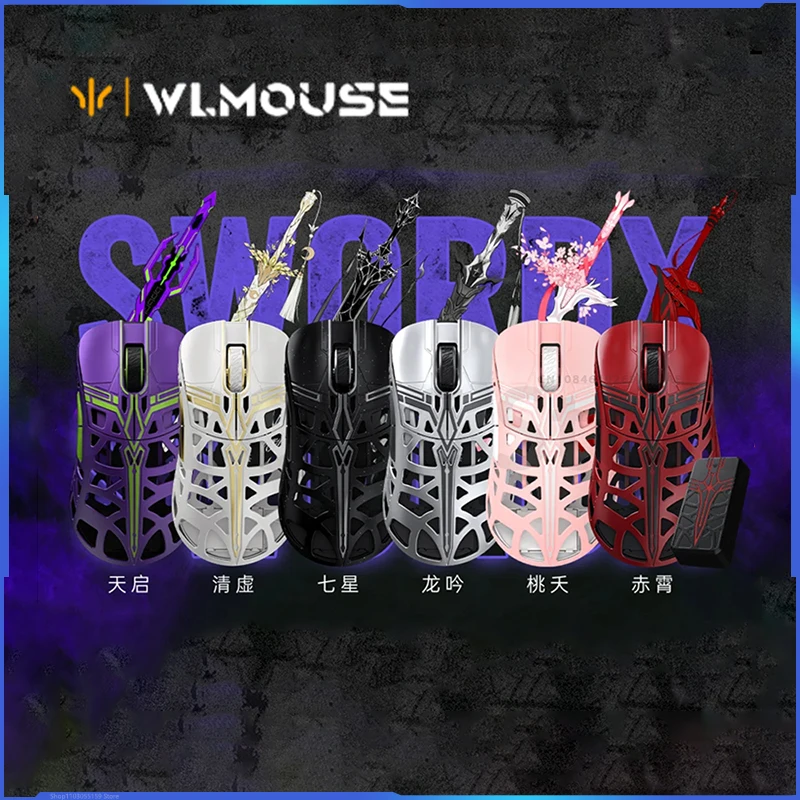 WanLing WLMouse Sword X Wirelsss Mouse PAW3950 Dual Mode 8K Hz Gaming Mouse Ergonomic Lightweight Gamer Mice Accessories Gift