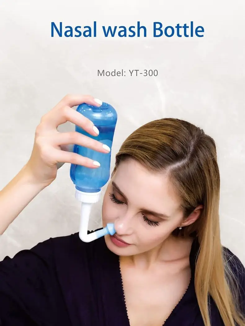Nose Wash Cleaner para adultos e crianças, Irrigador Nasal, Frasco de Enxágue, Protetor Nariz, Evite