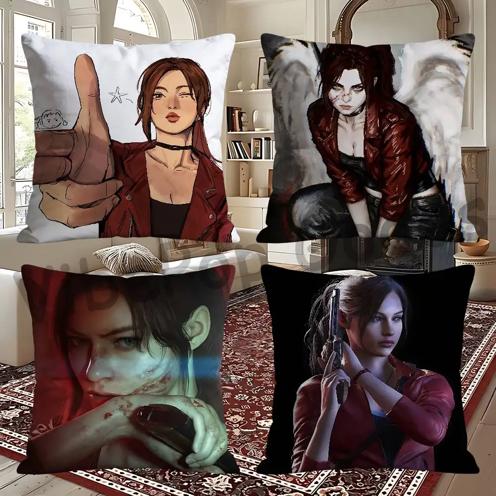 R-Resident E-Evil Claire Redfield 30x30 65x65 40x40 45x45 50x50 cm Fade Resistant Throw Pillow Cover Pet Friendly Patio Decor