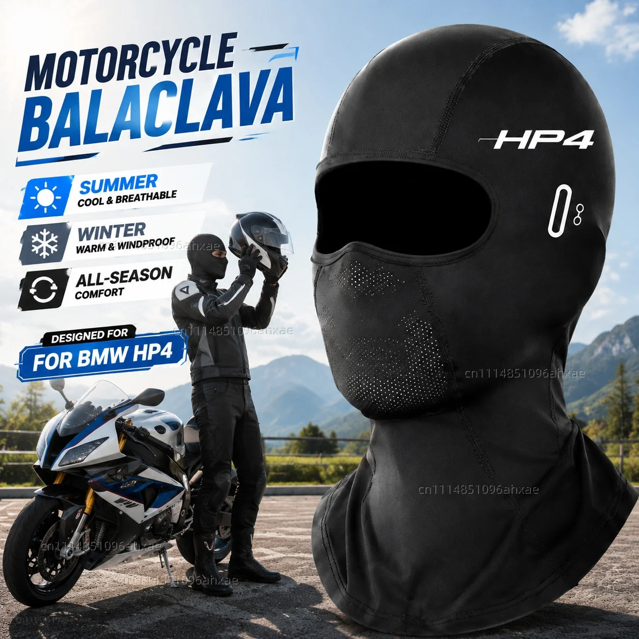 

For BMW HP4 2012-2017 Motorcycle Balaclava Summer Glasses Face Breathable Hole Winter Warm breathable waterproof cycling outdoor