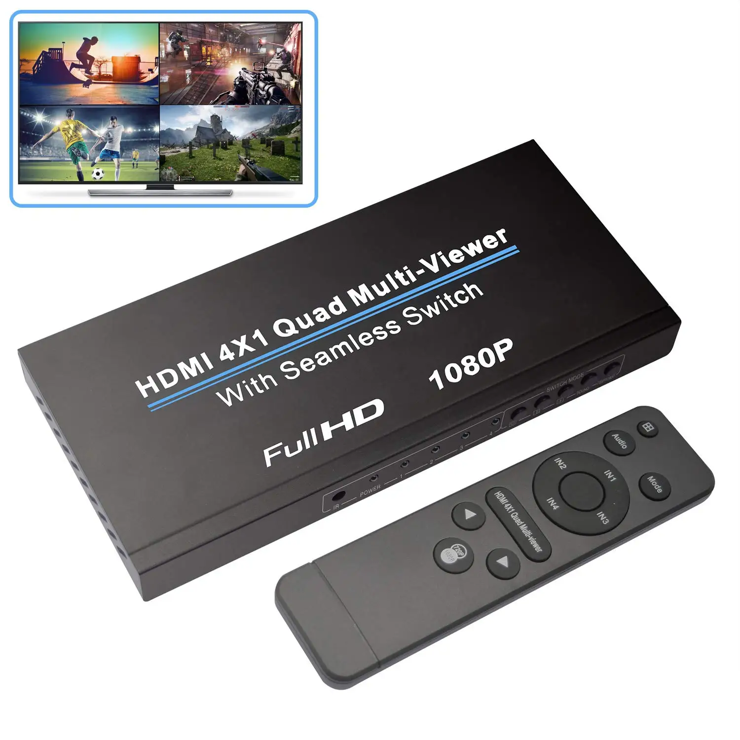 

Full HD 1080P HDMI 4x1 Quad Multi-viewer