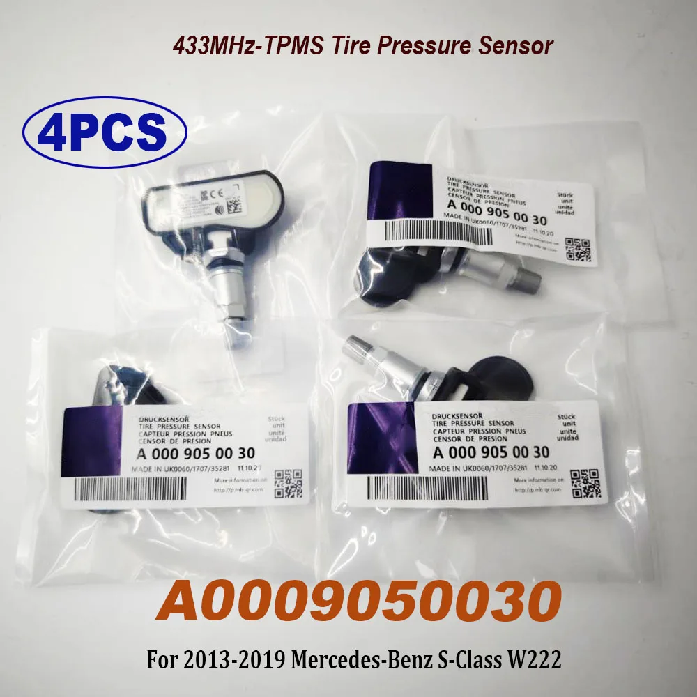 4PCS A0009050030 670002790 0009050030 TPMS 433MHz Tire Pressure Monitor Sensor FOR 2013-2018 MERCEDES-BENZ ML-CLASS W166