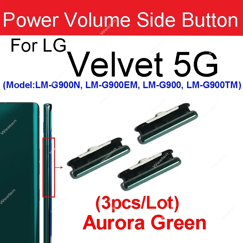 Power Volume Side Buttons For LG Velvet Velvet 5G LM-G900 LM-G910 Volume Power Small Side Keys Repair Parts image 4