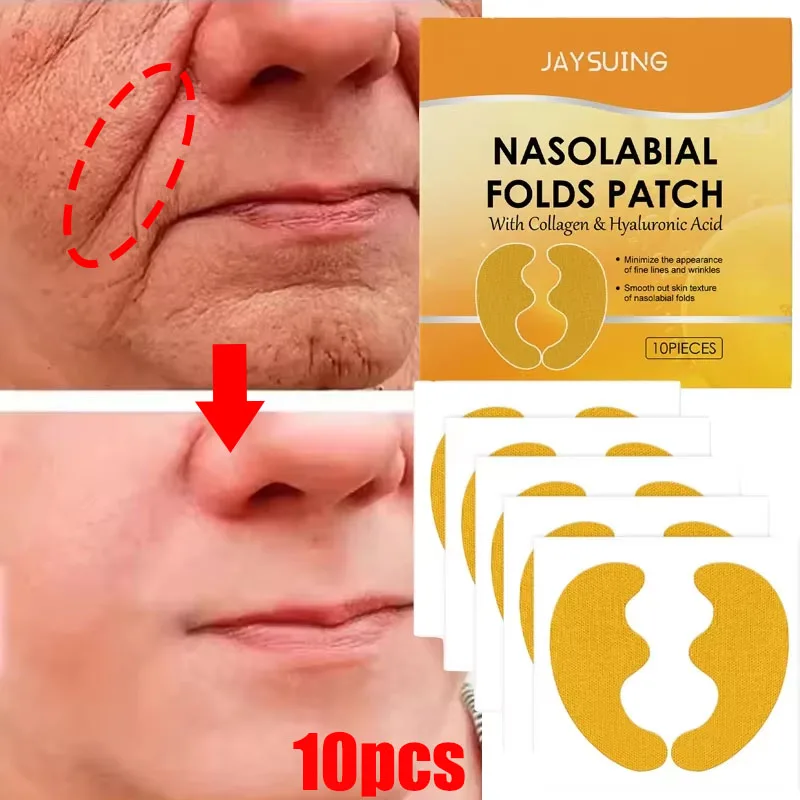 Wrinkle Removal Patches Collagen Nasolabial Folds Face Lifting Sticker Firming Forehead Fine Lines Gel Anti-Aging Face Mask Tool