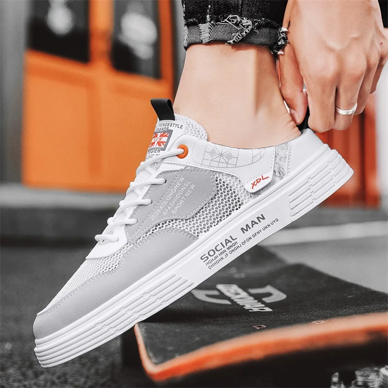 

2023 Fashion Comfortable Breathable Sports Men Shoes Outdoor Versatile Vulcanized Lightweight Flat