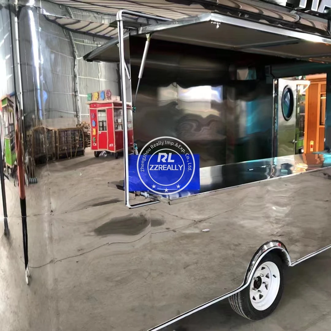 Mobile Food Truck Custom Concession Cart Truck Snack Pizza Food Trailer With Fully Equipped For Sale