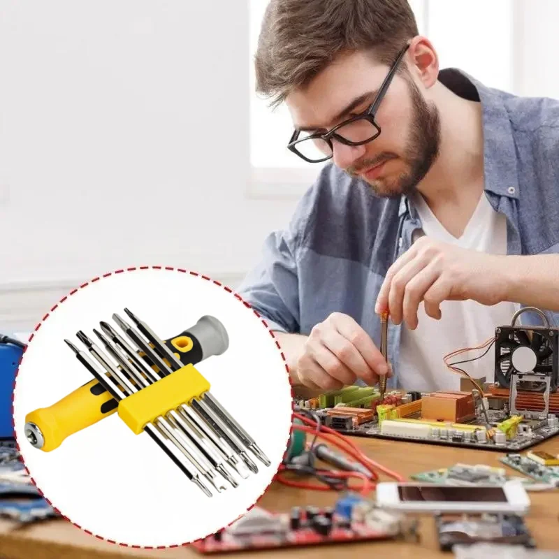 أداة إصلاح مجموعة مفكات 12 في 1، مناسبة لإصلاح الأجهزة المنزلية وأجهزة الكمبيوتر وما إلى ذلك، مفك براغي متعدد الوظائف