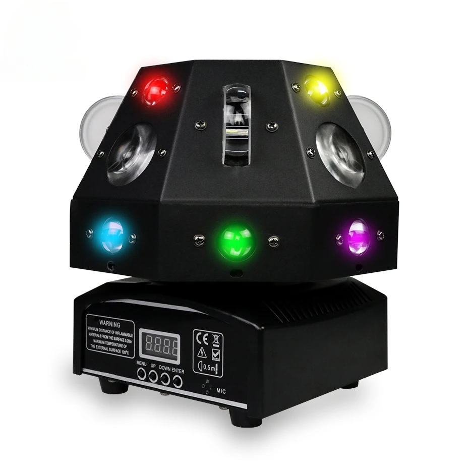 Leidigao 4 IN 1 DMX RGBWY LED Moving Head Beam Point Rainbow Green Laser DJ Disco Party Dance Wedding Bar Stage Lighting Effect