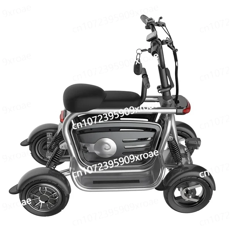 Mobility Scooter With Large Storage Basket 2 Seat For Women 4 Wheels Dual Motor Electric Scooter Adults 800W 48V 4 Wheel Drive