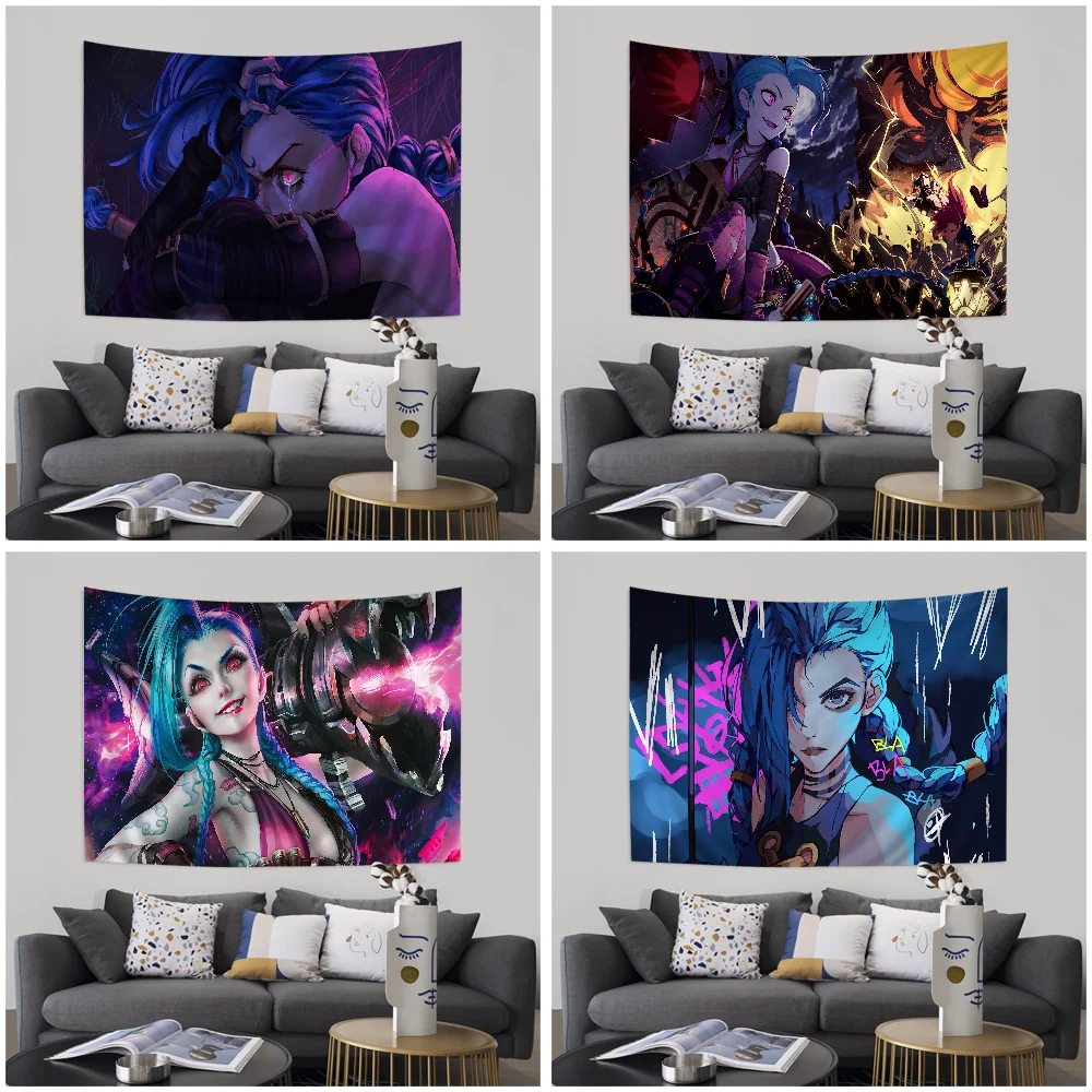 

Arcane jinx Tapestry Anime Tapestry Art Science Fiction Room Home Decor Wall Art Decor