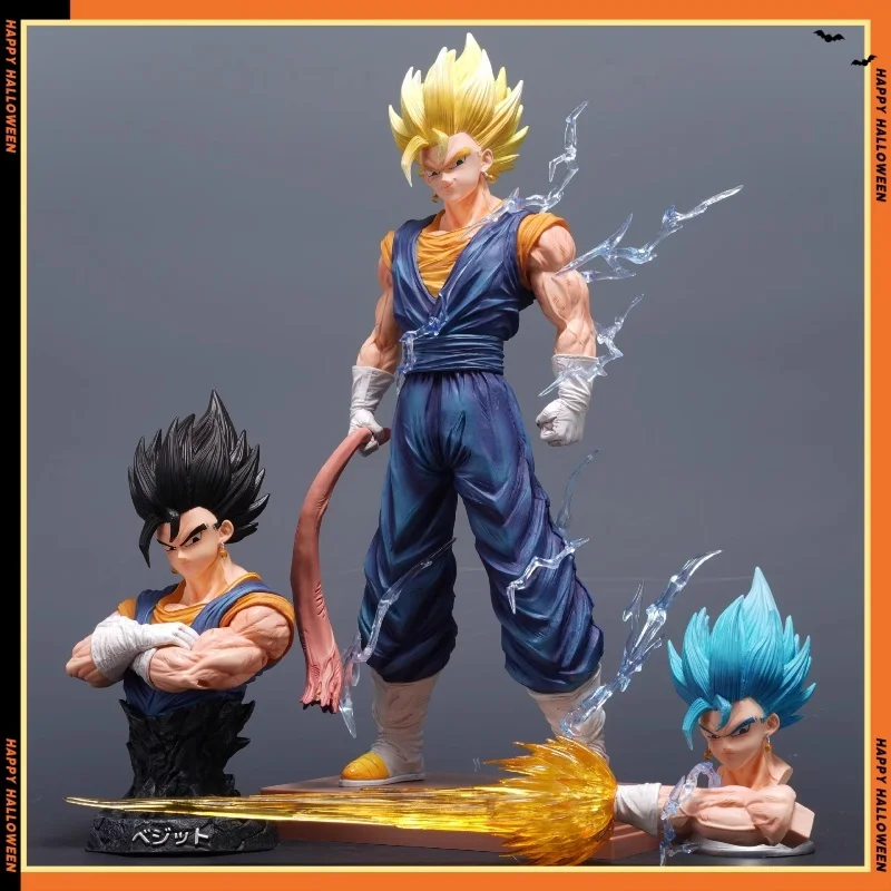 Dragon Ball Anime Vegetto Figure Replace Arms Vegetto Blue Super Saiyan 4 Action Figure Gk Statue Collection Model Toys Gifts