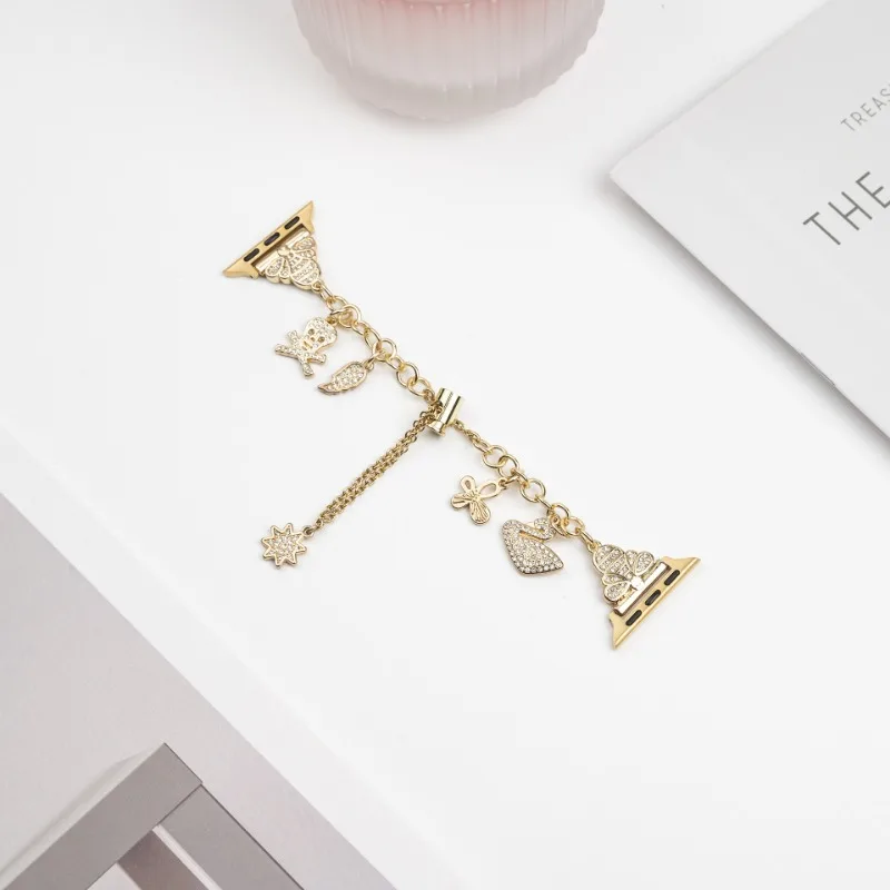 Metalen Band Voor Apple Horlogeband 44Mm 49Mm Ultra 45Mm 42Mm 38/40/41Mm Vrouwen Diamant Design Armband Iwatch Serie 8 7 6 5 4 3 Se