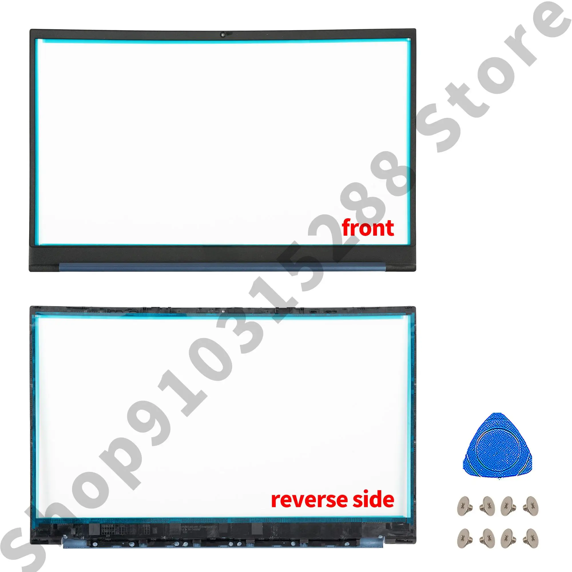 Couvercle arrière LCD pour pavillon 15-EH 15-EG 15Z-EH TPN-Q245 Q246, charnières supérieures M08899-001, lunette/réparation en métal bleu/argent/or