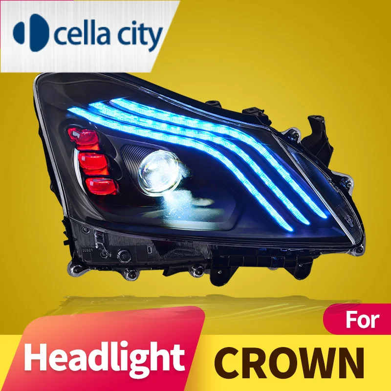 

Headlight Assembly for Toyota CROWN 2010-2014 LED Daytime running light LED Dual beam lens LED sequential turn signal