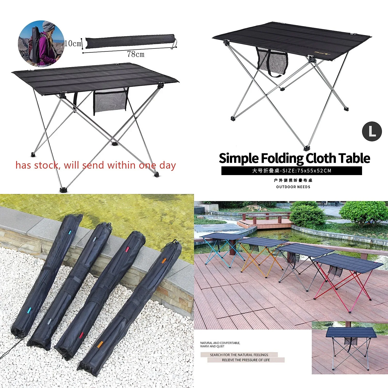 Portable Foldable Table Camping Outdoor Furniture Computer Bed Tables Picnic 6061 Aluminium Alloy Ultra Light Folding Desk