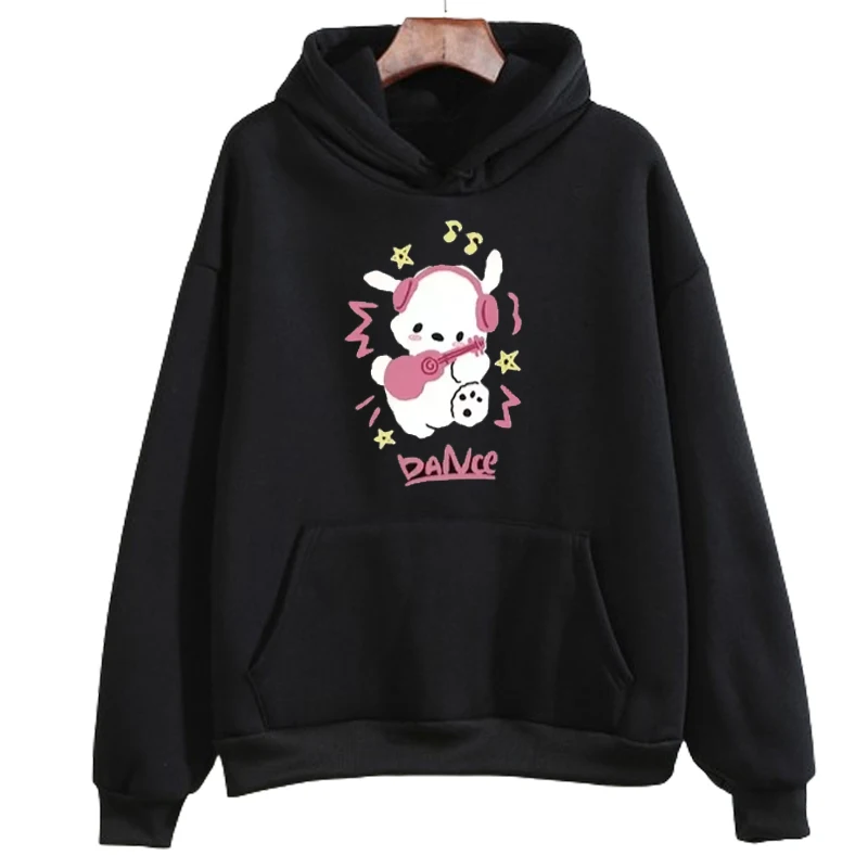 لطيف القط الحيوانات الأليفة الجرافيك أغطية رأس مطبوعة Harajuku البلوز قمم الخريف الشتاء عارضة طويلة الأكمام الشارع الشهير البلوز الملابس