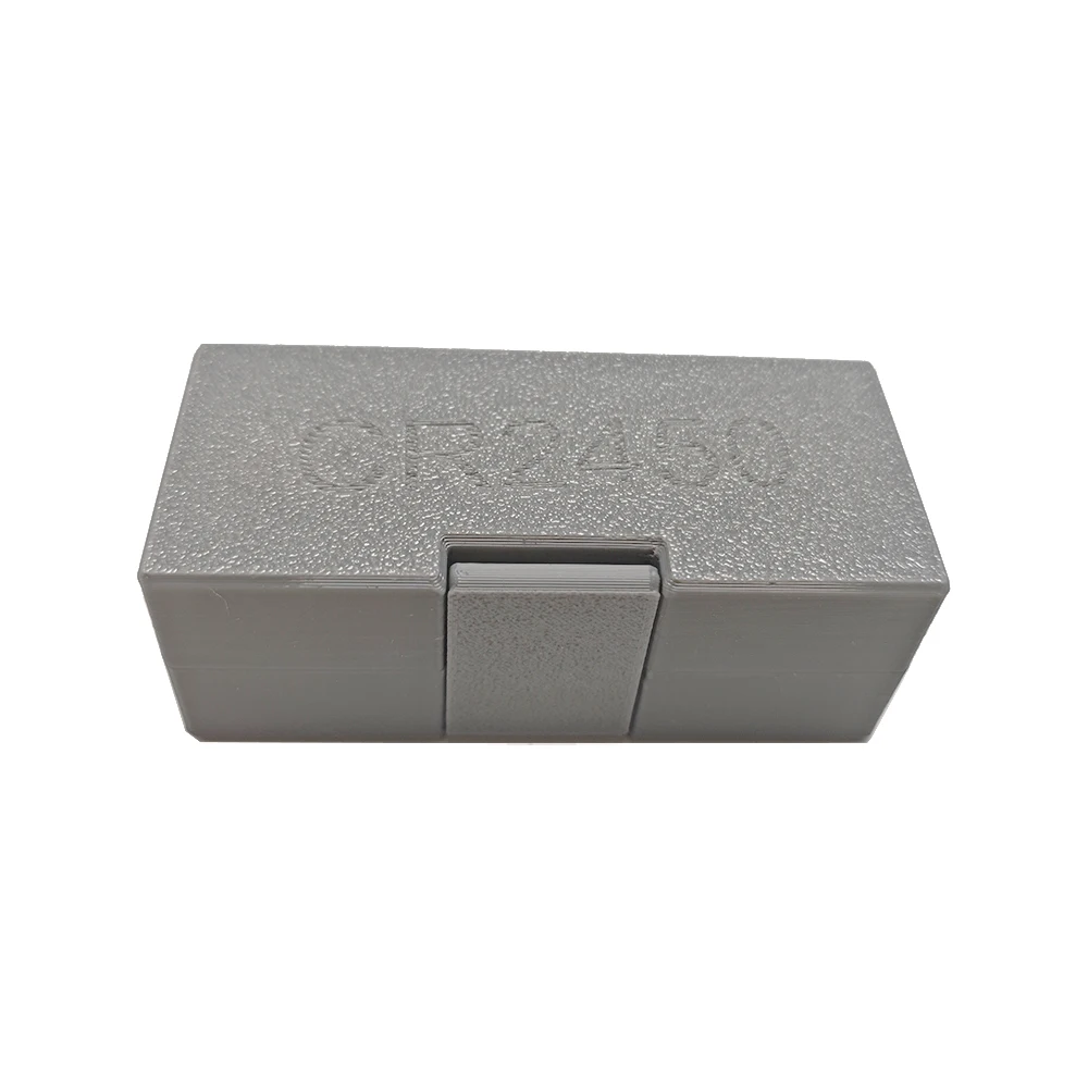 CR2450 Buckle Rectangle Battery Storage Box Organizer Holder Case 10 slots
